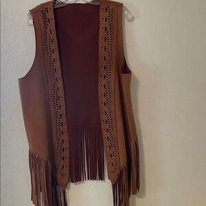 Brown Fringe Vest
